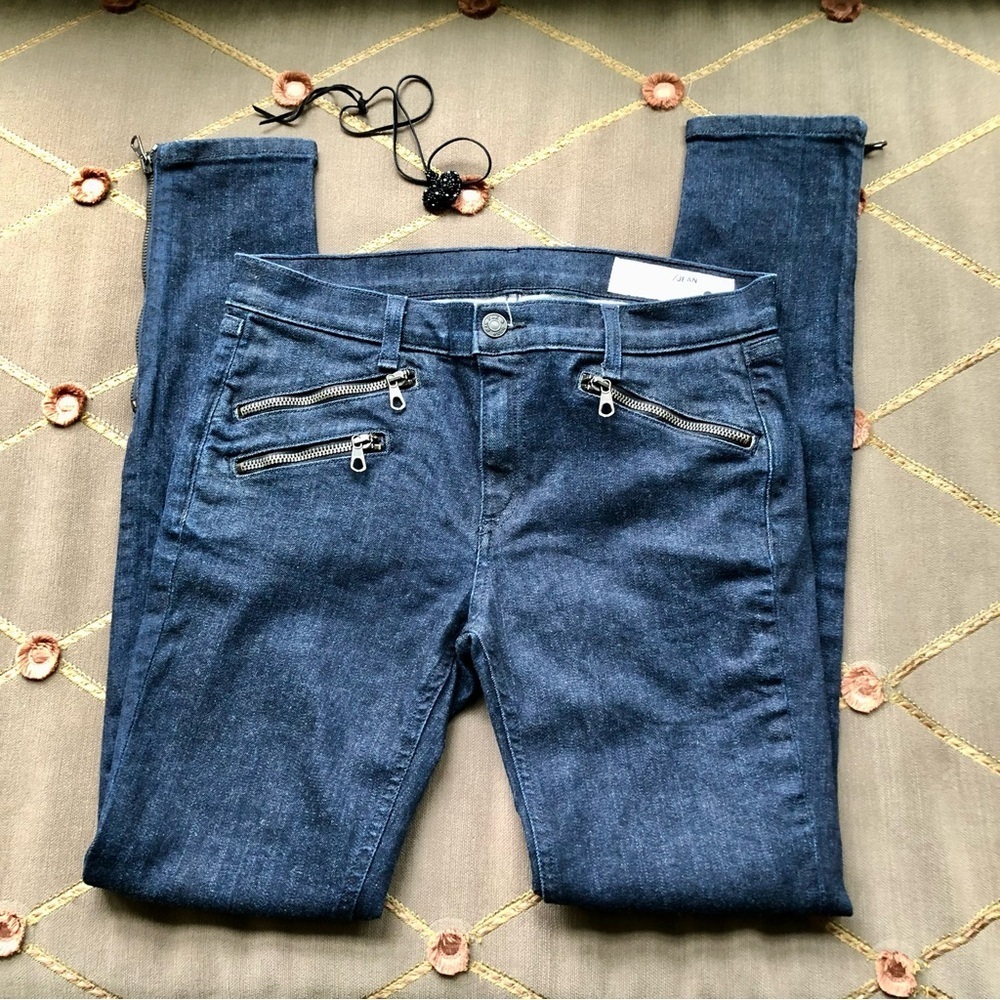 rag & bone Women’s Skinny Jeans in Dark Blue Denim
